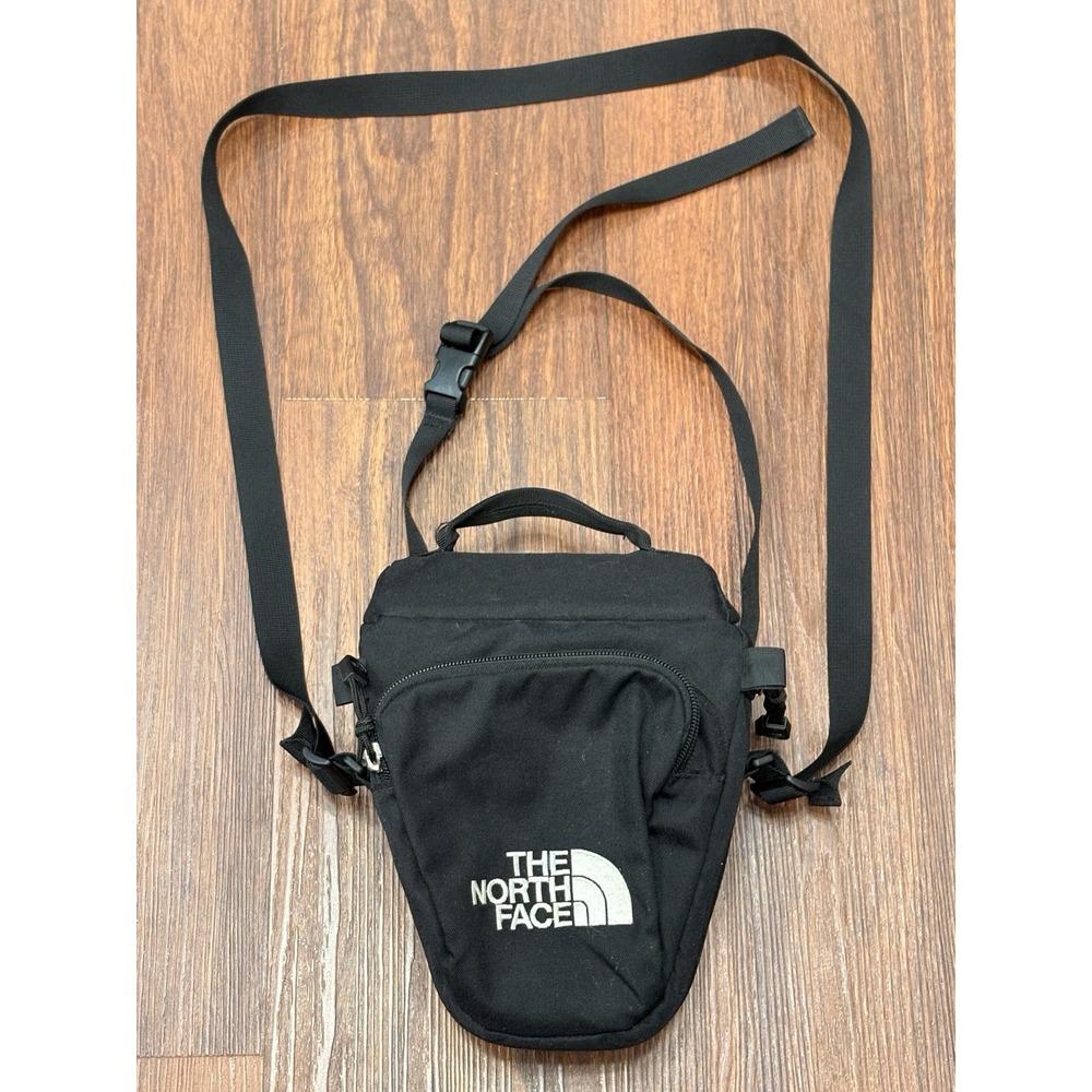 Vintage The North Face Camera Shoulder Bag Fanny Waist Pack Storage Travel Black